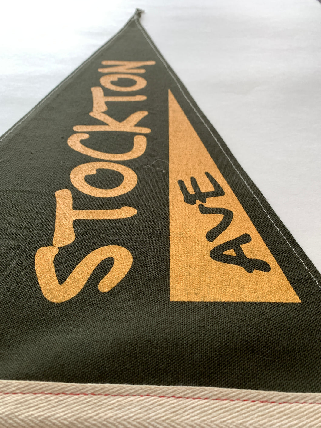 Stockton Ave -  Surf Flag - Waxed Surf Flags