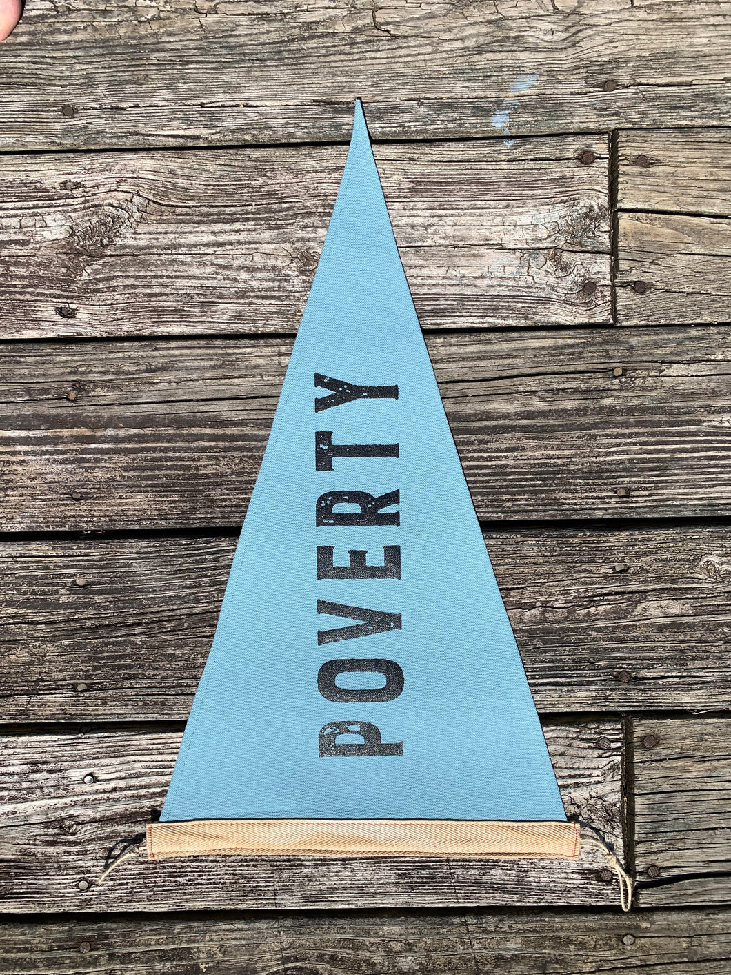 POVERTY -  Surf Flag - Waxed Surf Flags