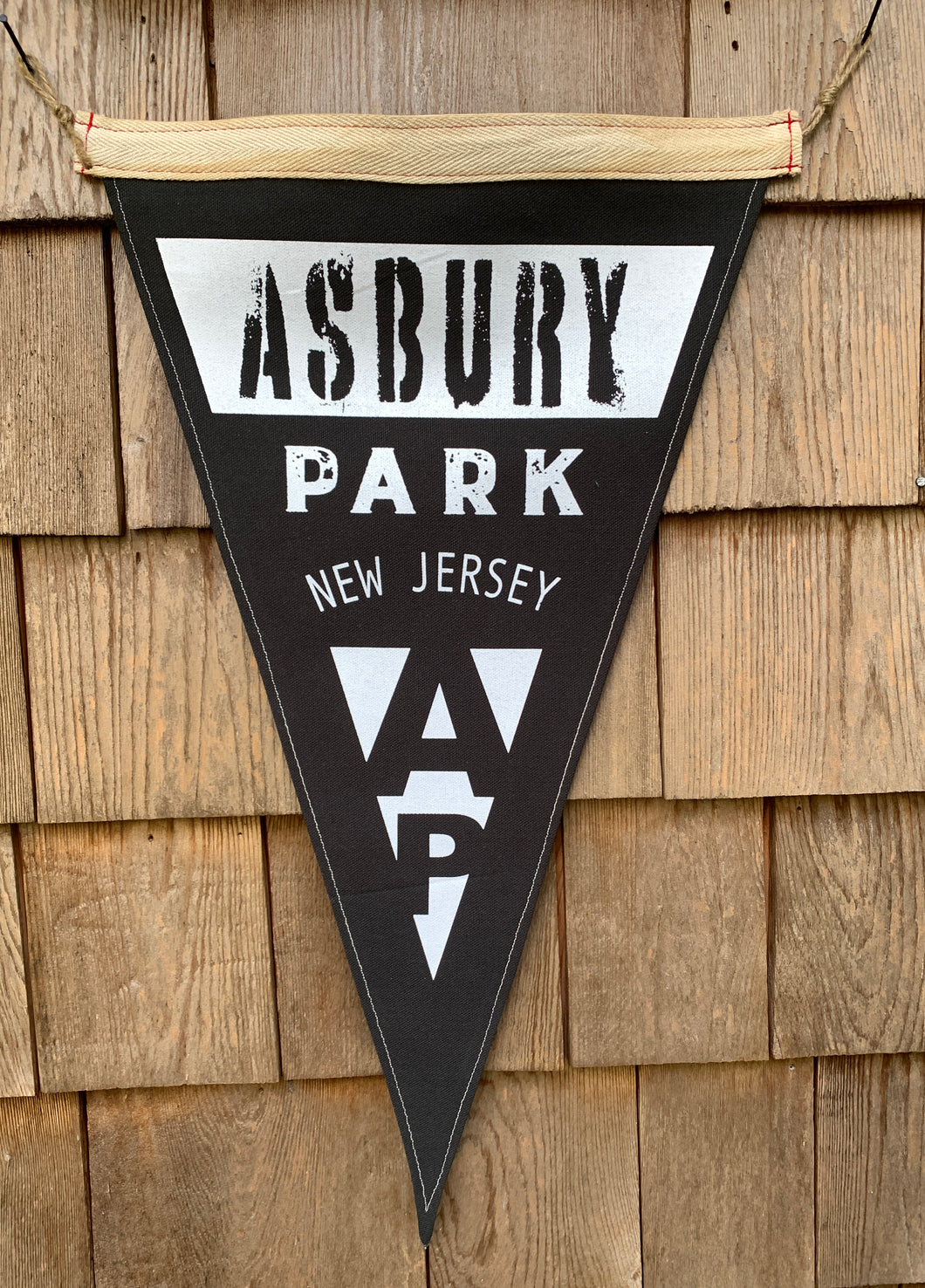 Pennant - Beach Flag - Asbury Park - Waxed Surf Flags