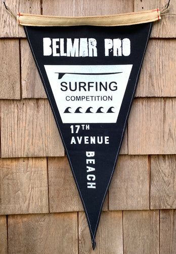 Pennant - Beach Flag - Belmar Pro Surfing - Waxed Surf Flags